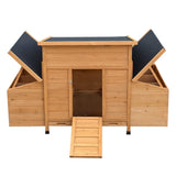 RUNVA Chicken Coop, Large Wooden Chicken Hutch with 6 Nesting Boxes, Outdoor Hen House,Small Animal Cages, Duck Houses RUNVA