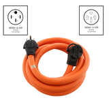 RV/EV/Generator 50A 125/250V NEMA 14-50 Extension Cord with Handles (15FT) AC WORKS