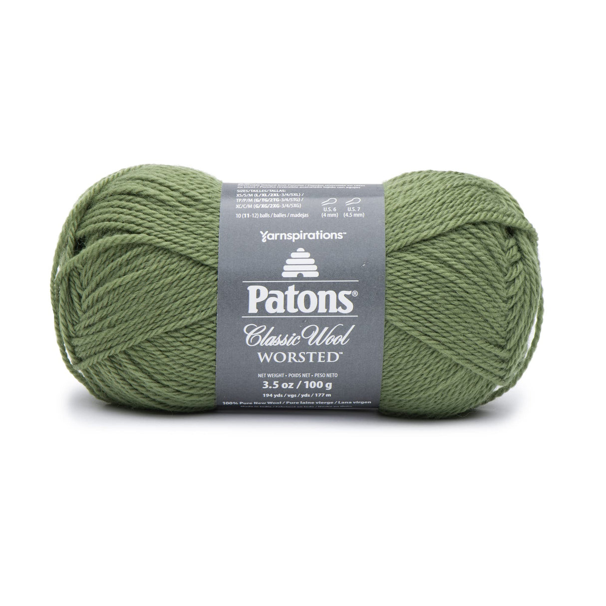 Patons Classic Wool Meadow Yarn - 5 Pack of 3.5oz/100g - Wool - 4 Medium - 210 Yards - Knitting/Crochet Patons