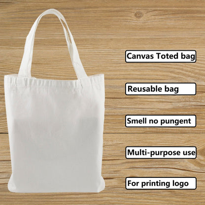 OKBA 12 pcs Sublimation Tote Bags bulk,polyester tote bags for sublimation, blank canvas tote bags,reusable shopping bag 15 * 16 * 2 in