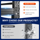 Yizosh 71" W Metal Garage Storage Shelves,5000LBS Heavy Duty 4-Shelf Adjustable Steel Organization Shelving,Utility Rack Shelf,71" W x 24" D x 69" H for Basement,Warehouse,Industrial Yizosh