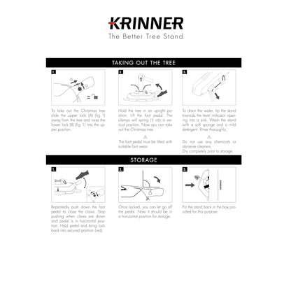 Krinner - Tree Genie L (Gen 2)- Single Cable Operation, Water Level Indicator, 5 Stabilizer Feet, Up to 8 Foot Trees - Christmas Tree Stand