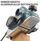 DNTI-7.1AMP Corded Electric Hand Planer adjustable depth 1 mm to 4 mm Powerful Electric Handheld Planers for Woodworking 3-1/4 Inch Planer Wood Chamfer DIY, Smooth Finish Carpentry Tool (58219-4MM) DNTI