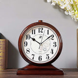 rnuie Desk Clock for Table Decor, Retro Mantel Clock Battery Operated for Fireplace Mantel, Living Room, Bedroom, Office, Desktop Decoration(Brown) rnuie