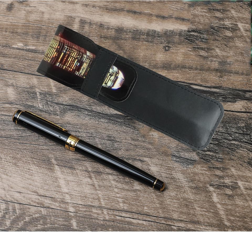 Yongkang Sublimation Pen Bag Pen Sleeve 3 Pieces (Blank Leather + Colored Leather) Capacity of 1-3 pens DIY Process (Black) Yongkang