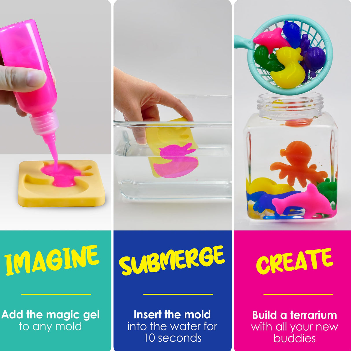Aqua Fairy Water Gel Kit for Kids – Magic Water Elf Toy – DIY Squishy Maker Kit – Design Your Own Water Buddies - Craft Kits for Kids – Make Your Own Squishes Arts & Crafts Boys Girls Age 5 6 7 8 9 Sleepah