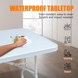 SculPong Folding Table Camping Table Multi-Purpose Picnic Table Outdoor Indoor Casual Party Table 6FT SculPong