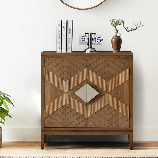 Ahokua Sideboard - Buffet Cabinet with Storage,Mid Century Modern Cabinet Credenza -Cabinet with 2 Doors for Kitchen, Hallway, Bar, Entryway or