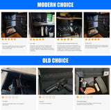 Grimtron Gun Safe for Multiple Pistols (1.71 cu. ft.) - Biometric Quick Access Handgun Safe 【Gun Rack & Gun Organizer】Home Pistol Safe Box, Fingerprint Gun Safe Storage with Backlit Keypad Grimtron