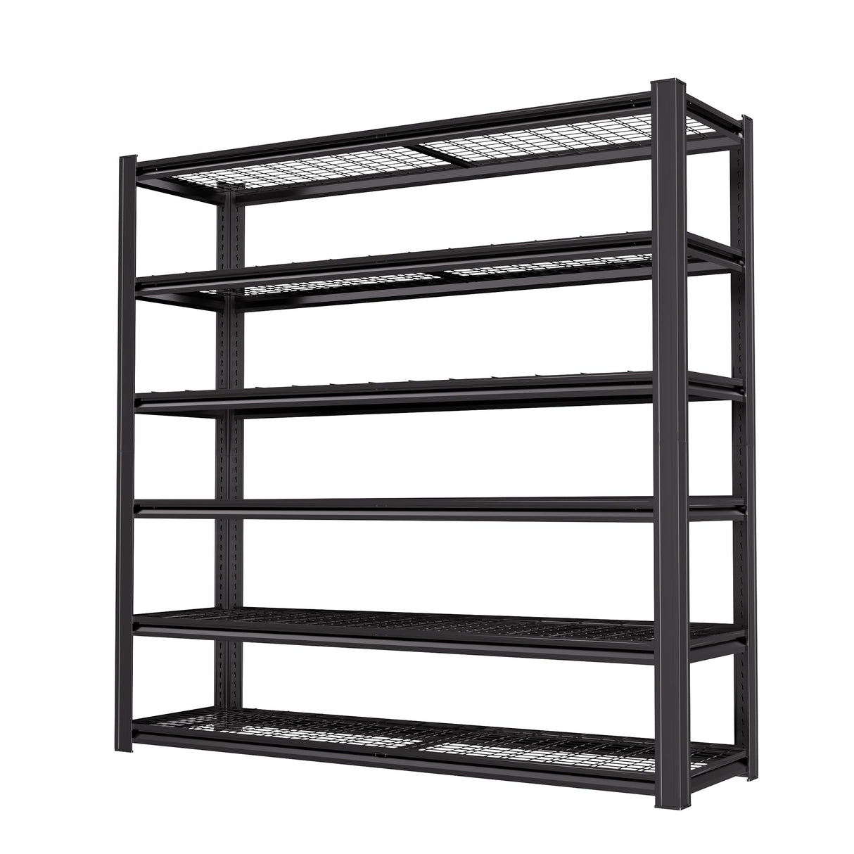 LI JIU HOME 6T 62" W x 24" D x 84" H Garage Shelving Heavy Duty Metal Shelving 4200LBS Storage Shelves Adjustable Metal Shelves for Storage Industrial Garage Shelves for Warehouse Basement LI JIU HOME
