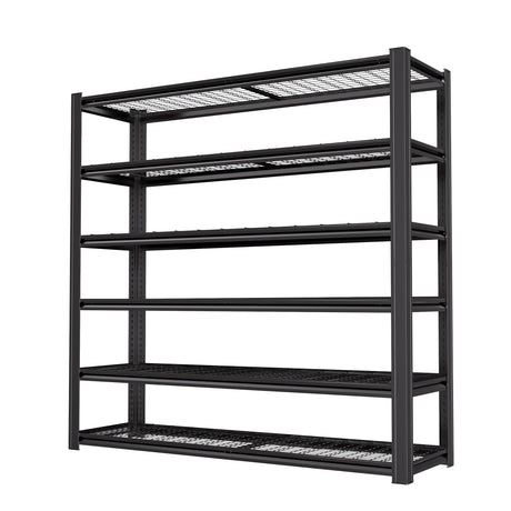LI JIU HOME 6T 62" W x 24" D x 84" H Garage Shelving Heavy Duty Metal Shelving 4200LBS Storage Shelves Adjustable Metal Shelves for Storage Industrial Garage Shelves for Warehouse Basement LI JIU HOME