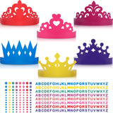 Outus Princess Prince Crown Tiara Craft Kits Paper Party Crown Hats DIY Birthday Party Decoration Favor Supplies for Adults Outus