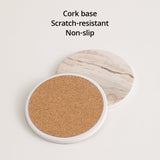 LIFVER Coasters Set of 6, Coasters for Drinks Absorbent Stone with Holder, Black Marble Style Ceramic Drink Coaster for Tabletop Protection, Coffee Table Decor Ideal for Home Decor House Warming Gifts LIFVER