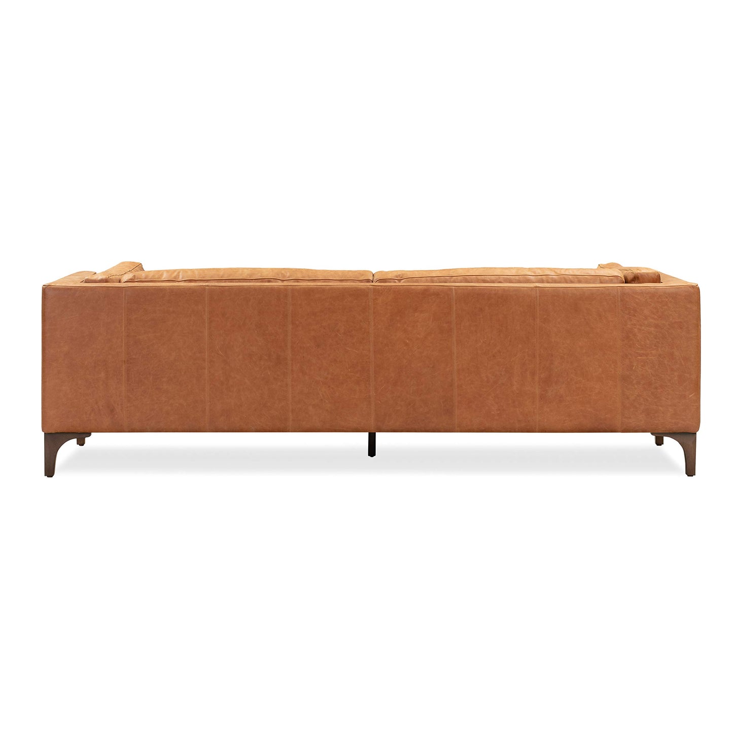 POLY & BARK Argan 93" Sofa in Full-Grain Pure-Aniline Italian Tanned Leather in Cognac Tan