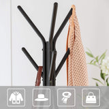 VASAGLE Coat Rack Freestanding, Coat Hanger Stand, Hall Tree with 2 Shelves, for Clothes, Hat, Bag, Industrial Style, Rustic Brown and Black URCR16BX VASAGLE