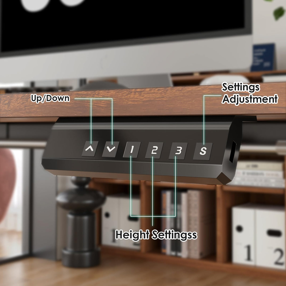 STARY Electric Standing Desk Adjustable Height Sit Stand Home Office Desk with Splice Board STARY