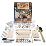 ArtSkills Leather Working Kit, Leather Tooling Kit with Tools, Stamps, Arts and Crafts Adult Project Kits, 80 pc ArtSkills