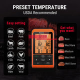 ThermoPro TP829 1000ft Wireless Meat Thermometer Digital for Grilling and Smoking, 4 Meat Probes Grill Thermometer for Outside Grill, BBQ Thermometer for Cooking Beef Turkey Smoker Acessories Gifts ThermoPro