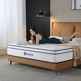 SUAYEA King Mattress, 10 Inch King Size Mattress in a Box, Pocket Spring and Soft Foam, Ultimate Motion Isolation, Strong Support, Medium Firm SUAYEA