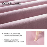 SHA CERLIN Queen Bed Frame/Velvet Upholstered Platform Bed Frame with Headboard/Strong Wood Slats Support/Mattress Foundation/No Box Spring Needed - Pink SHA CERLIN