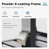 MFSTUDIO Outdoor Dining Set for 4, Patio Table and Chairs Set with Umbrella Hole, Metal Patio Furniture Set for Deck/Backyard/Poolside/Garden MFSTUDIO