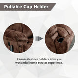 IOMOR Large Power Lift Recliner with Massage and Heat for Elderly, Electric Reclining Chair with USB Port, 2 Hidden Cup Holders, Side Pockets (1, Brown) IOMOR