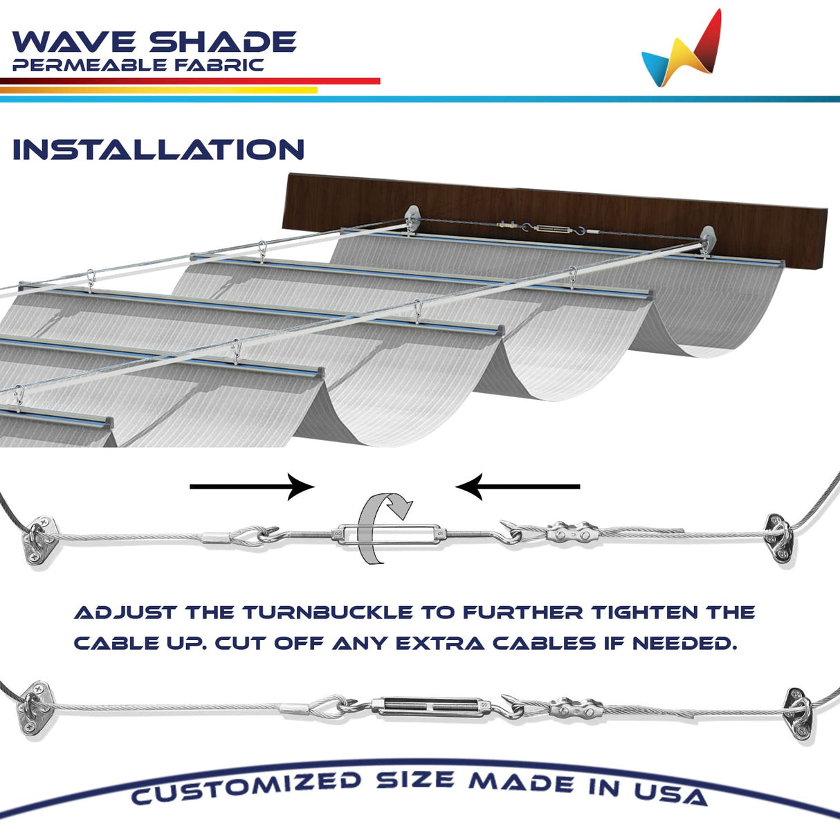 Windscreen4less 4' x 16' Retractable Sun Shade Canopy Cover Sliding Wave Shade Sail for Pergola Patio Deck Yard Gazebo Outdoor (Light Gray) Windscreen4less