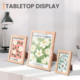 upsimples 10 Pack Picture Frames Collage Wall Decor for Mounting or Tabletop Display, Photo Gallery Frame Set for Family, Multi Sizes Including 8x10, 5x7, 4x6, Natural upsimples