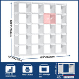 Mavivegue 20 Cube Book Shelf, Storage Organizer, Large DIY Bookcase, Metal Cube Bookshelf, Cubbies Closet Storage Organizer Shelves for Bedroom,Living Room,Home,Office Mavivegue