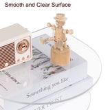 HMYHUM Acrylic Floating Nightstand Set of 2, Wall Mounted Bedside Table for Bedroom, Hanging, 8 lbs Load, 10.5" L x 10 "W x 4" H, Clear HMYHUM