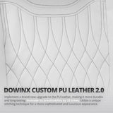 Dowinx Gaming Chair Breathable PU Leather Gamer Chair with Pocket Spring Cushion, Ergonomic Computer Chair with Massage Lumbar Support,Adjustable Swivel Task Chair with Footrest(Black&White) Dowinx