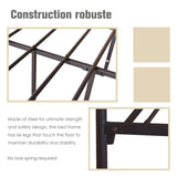 AUFANK Full Size Canopy Bed Frame Four-Poster Metal Platform Bed with Headboard and Footboard Sturdy Heavy Duty Steel Slat Support No Box Spring Needed Black AUFANK