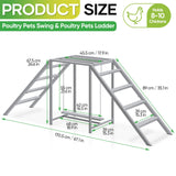 Chicken Perch for Coop with Swing Set,Chicken Ladder coop Toys,Chicken Roosting Bars, Chicken Run Accessories,Suitable for Pet's Health & Happy,Chicken Coop Toys for Backyard Farm Shinoske