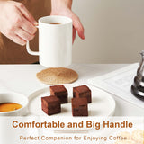 Jassceram Coffee Mugs Set of 6, 18 Ounce Porcelain Mugs for Latte, Hot Tea, Cappuccino, Cocoa and Milk, Ceramic Coffee Cups with Large Handle - Dishwasher & Microwave Safe, White Jassceram