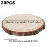 20Pcs Large Unfinished Wood Slices for Centerpieces,5.1-5.5 Inches Wood Centerpieces for Tables,DIY Round Wooden Discs with Tree Bark for Holiday Ornaments,Rustic Wedding (5.1-5.5in) YOIYINI