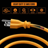 Masterplug 100ft Cord Reel, Metal Cable Drum, Retractable Extension Lead with Winding Handle, Safety Overload Circuit Breaker and Power Switch, 4x Grounded Outlets, 15amps, 12AWG Cable Masterplug