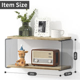 Adowes Modern Geometric Floating Nightstand - 2 Tier Carbonized Black Wall-Mounted Bedside Table Adowes