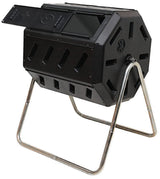 FCMP Outdoor IM4000 Dual Chamber Tumbling Composter Canadian-Made, 100% Recycled Resin - Outdoor Rotating Compost Tumbler Bin for Garden, Kitchen, and Yard Waste, Black (37 Gallon) FCMP Outdoor