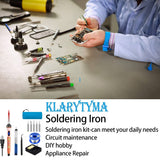 80W Portable Soldering Iron Kit, Upgraded LCD Display Soldering Iron, Adjustable Temperature Welding Tool, Soldering Gun with Fast Heating Ceramic Thermostat Design KLARYTYMA