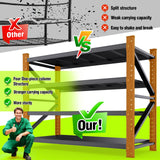 70''W Garage Shelving Heavy Duty 5-Tier Adjustable Storage Shelves Unit,7000 LBS Metal Utility Rack Shelf for Industries, Warehouses, Basement,Black (70''H x 70''W x 24''D) LBVSKK