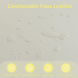 Brelice 48" Faux Leather Loveseat Sofa, Modern Small Couch for Small Space with 2 Pillows, 2 Seater futon Couch for Living Room, Bedroom, Office, Apartment (Beige) Brelice