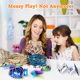 CHARTEKS 3D String Light Craft Kit with Paint for Kids, 3 Projects Pack String Art Kit with 60 LED Bulbs, Wind Chime, Arts and Crafts Set, Birthday Gifts for Girls and Boys Ages 8+ (Corn-Leaf String) CHARTEKS