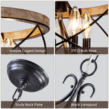 Curve Curio 15.7'' Farmhouse Chandelier, 5-Light Dining Room Light Fixture, French Country Rustic Chandelier for Entryway, Foyer, Bedroom, Living Room Curve Curio