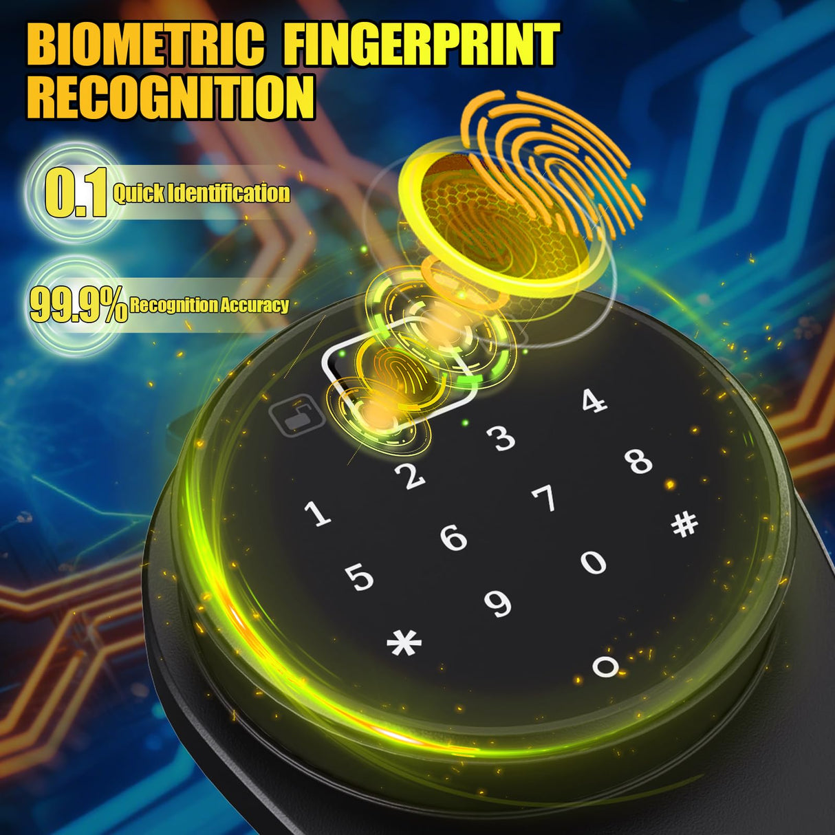 TXTDPL Gun Safe,with Alarm System and Biometric Gun Cabinet,Quick Access Shotgun Rifle Gun Safe,with 2 Pistol Pouches,Silent Mode,Adjustable Gun Rack,No Assembly,11" D x 11.8" W x 52" H,Black TXTDPL