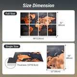 TONOR 8 Pack Art Acoustic Panel, Self-Adhesive Wall Panels, 48"X32" Sound Absorbing Panels, Decorative Soundproof Panels, Acoustic Treatment for Recording Studio, Office, Home, World Map TONOR