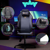 Noblerocker Gaming Chair Ergonomic PC Game Chair- Lumbar Support Headrest 4D Armrests Computer Chair, Big and Tall Comfortable Large Noblerocker