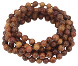 Firstmeet Fashion Natural Round Wood Beads 60'' Long Strand Art Deco Necklace for Women(XL-1170-B) Firstmeet