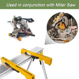 Gabasinover Silver Heavy Duty Miter Saw Stand Compatible with DW7231 DWX725 miter saw mounting brackets allowing use as a tool stand Gabasinover