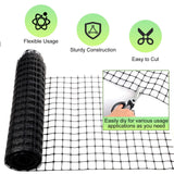 Windyun 2 Roll 100 ft 200 ft in Total Plastic Mesh Fence Roll Safety Construction Barrier Netting Outdoor Snow Temporary Garden Animal Fencing for Poultry, Chicken, Dog, Patio(Black) Windyun
