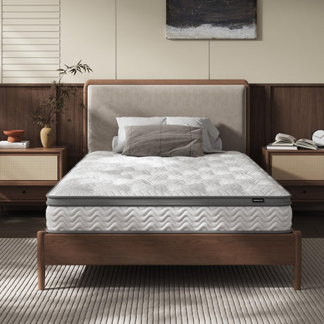 SLEEP100 6 Inch Twin Mattress, Foam & Bonnell Springs Hybrid Mattresses, Fiberglass Free - No Odor - 365 Night Trial SLEEP100